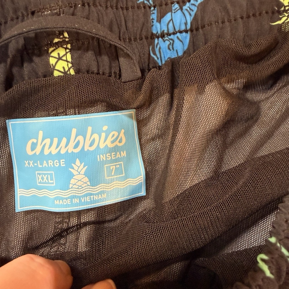 Chubbies Classic Swim Trunk 2XL 5.5" Dino Delights Pineapples Swim Trunks Preppy - Picture 3 of 6